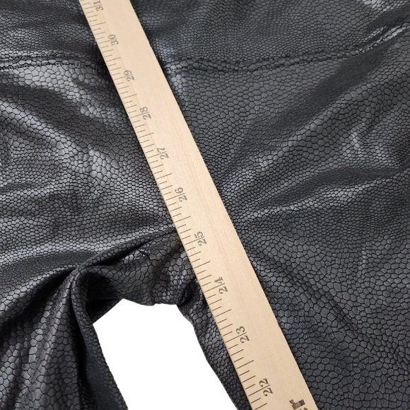 Spanx Womens Leggings Medium Black Faux Leather Stretch High Rise Stretch - Picture 10 of 10